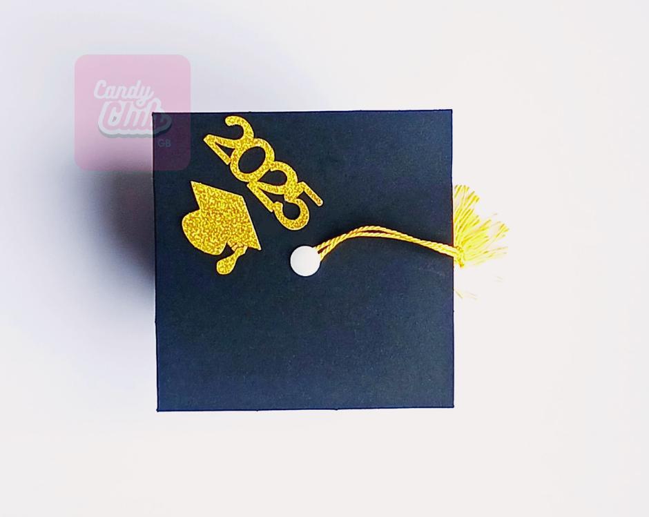 Graduation Cap Sweet Box - Favour Box, Sweet Cube, Vegan Sweets, Halal Sweets