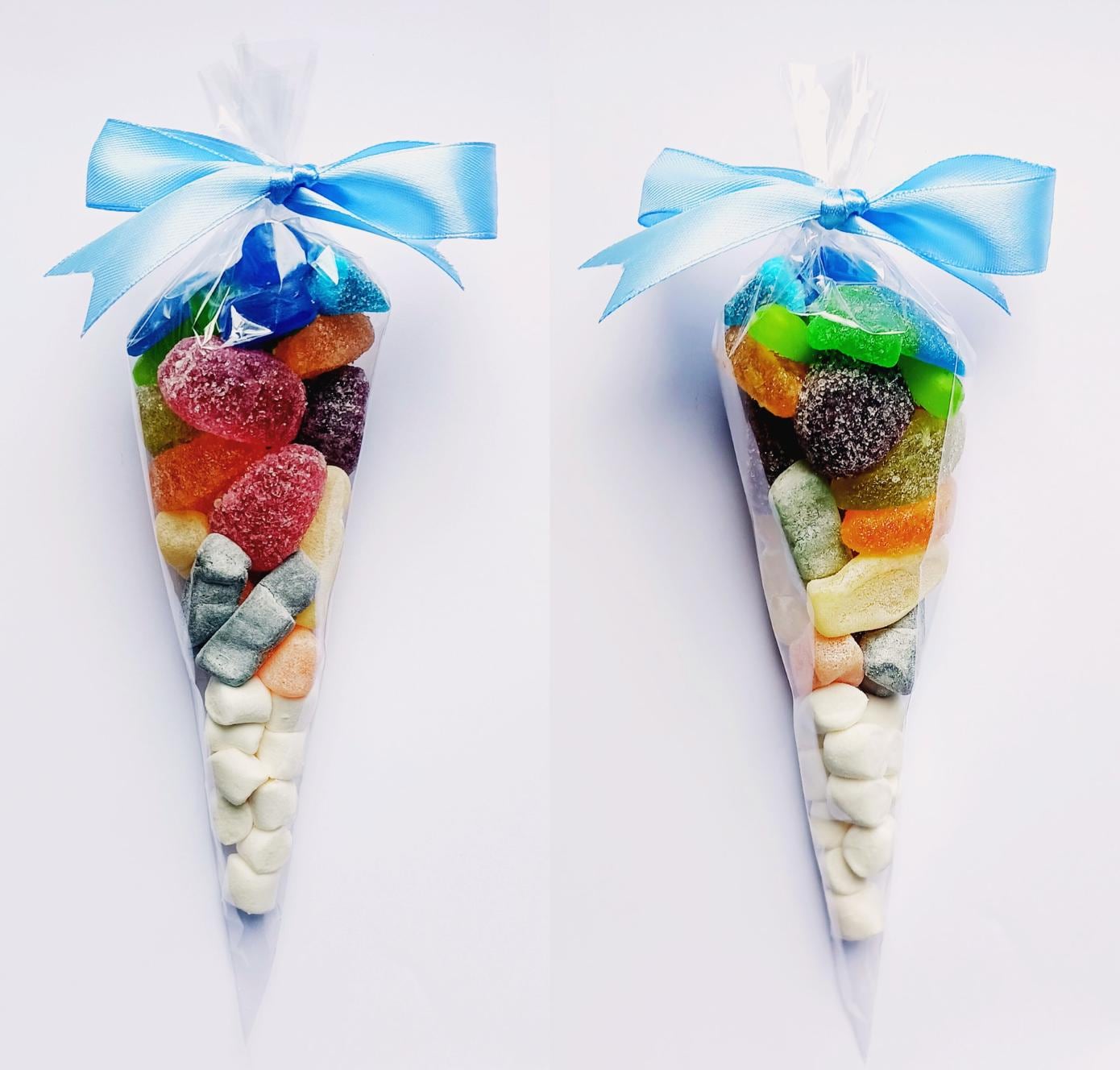 Personalised Sweet Cones - Custom Candy Favour Cone for Guests, Thank You Gift, Vegan, Halal, Birthday, Hen do sweet