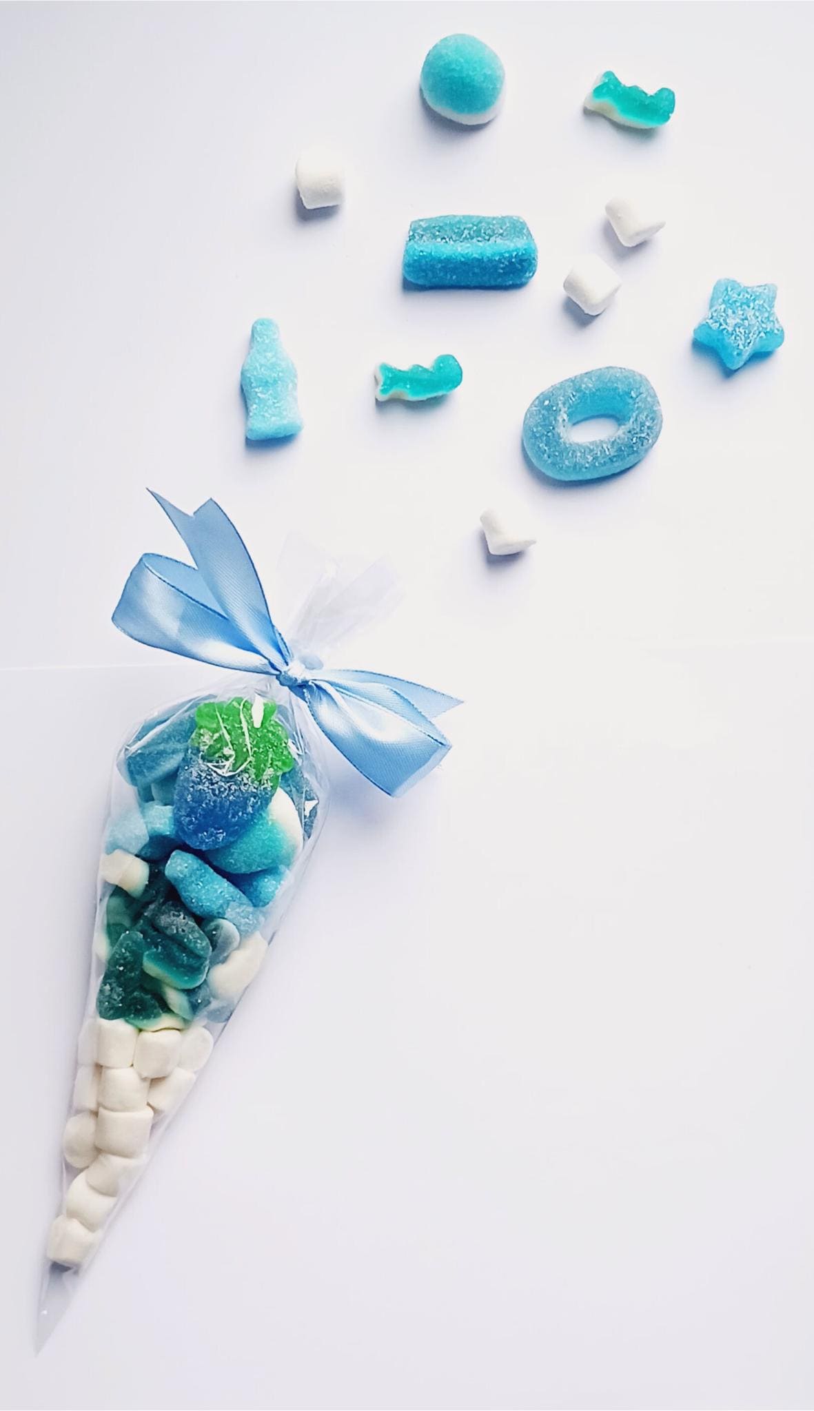 Personalised Sweet Cones - Custom Candy Favour Cone for Guests, Thank You Gift, Vegan, Halal, Birthday, Hen do sweet
