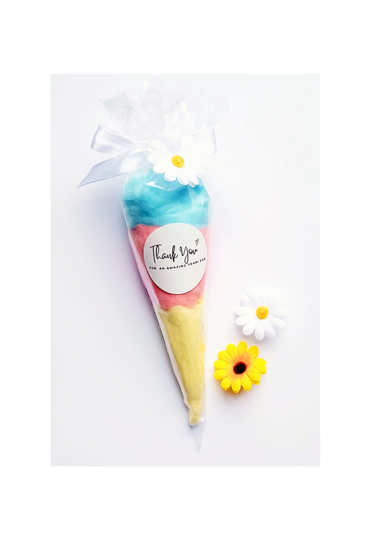 Personalised Thank You Candy Floss Cone