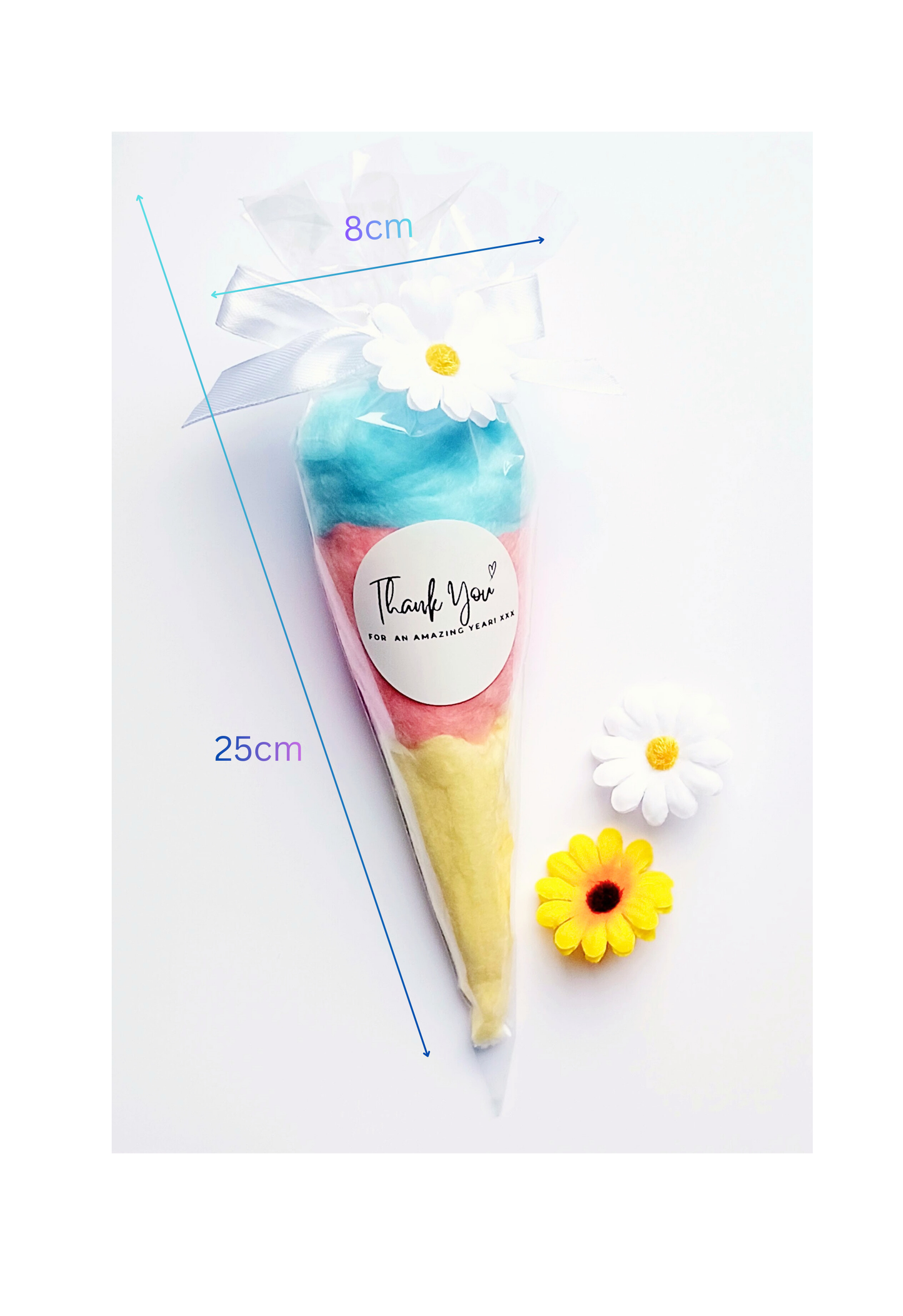 Personalised Thank You Candy Floss Cone