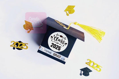 Graduation Cap Sweet Box - Favour Box, Sweet Cube, Vegan Sweets, Halal Sweets