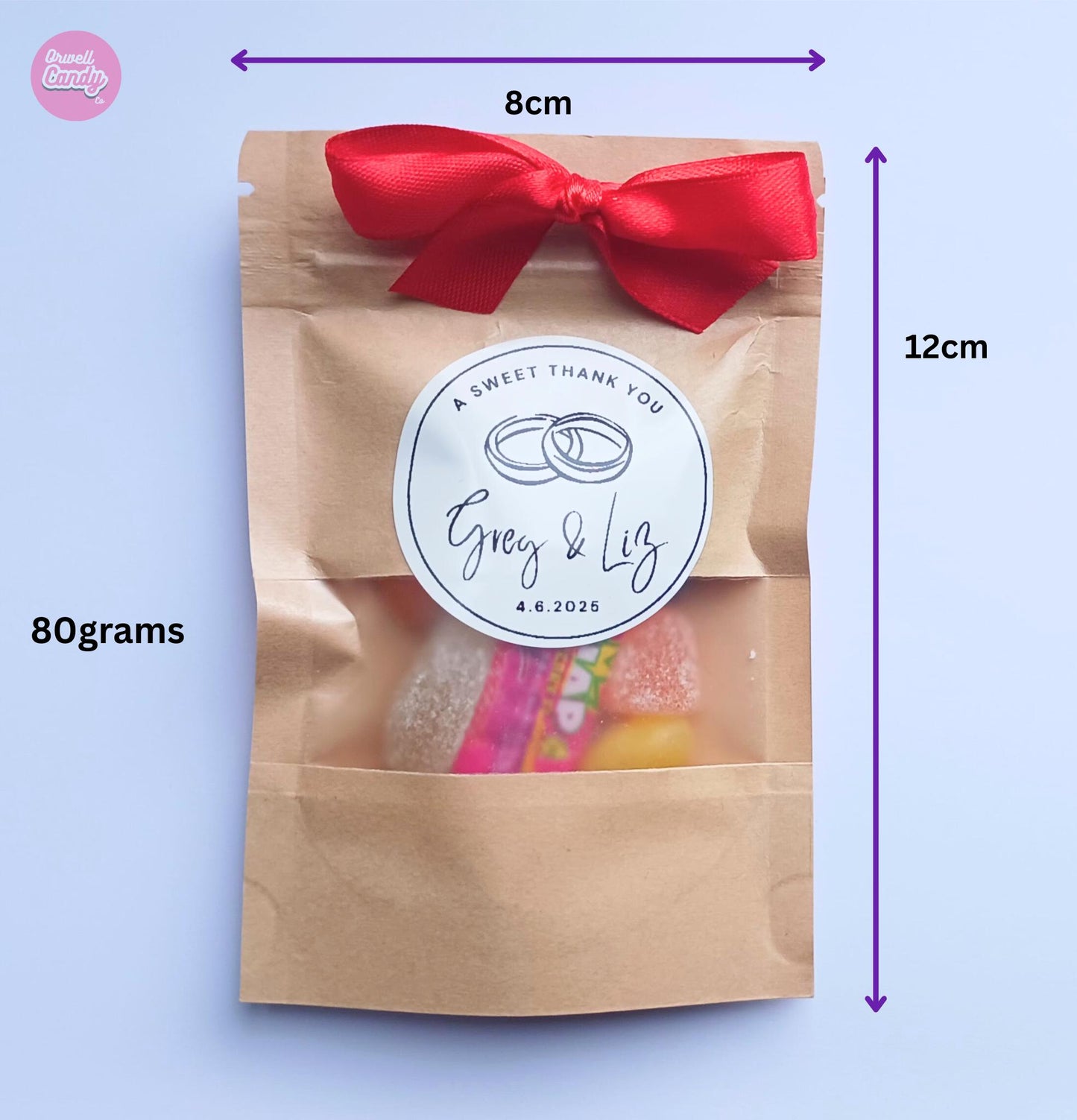 Eco-friendly Small Personalised Sweet Pouches