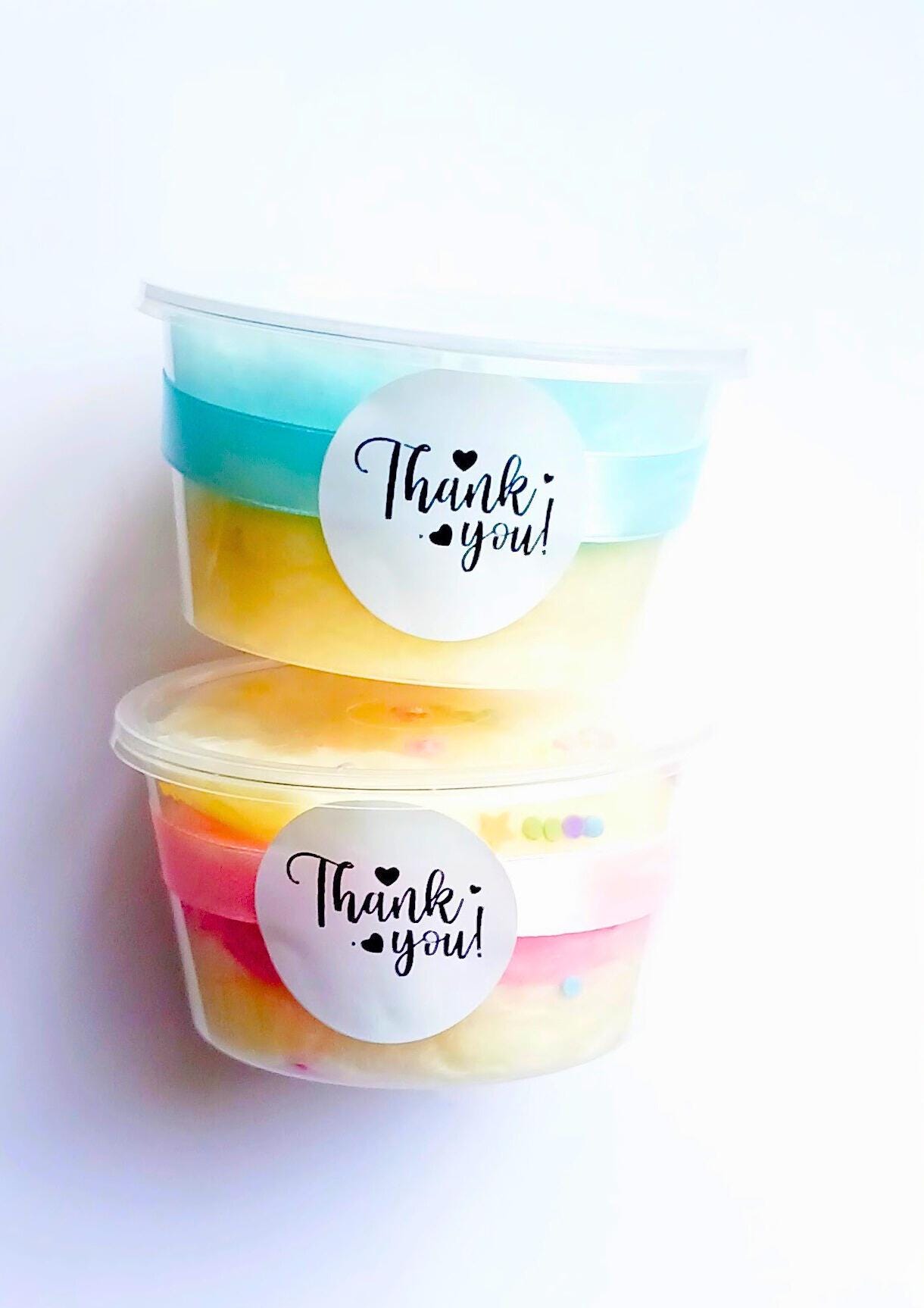 Rainbow Candy Floss Pots with Sprinkles