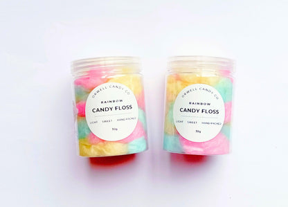 Personalised Rainbow Candy Floss Pots