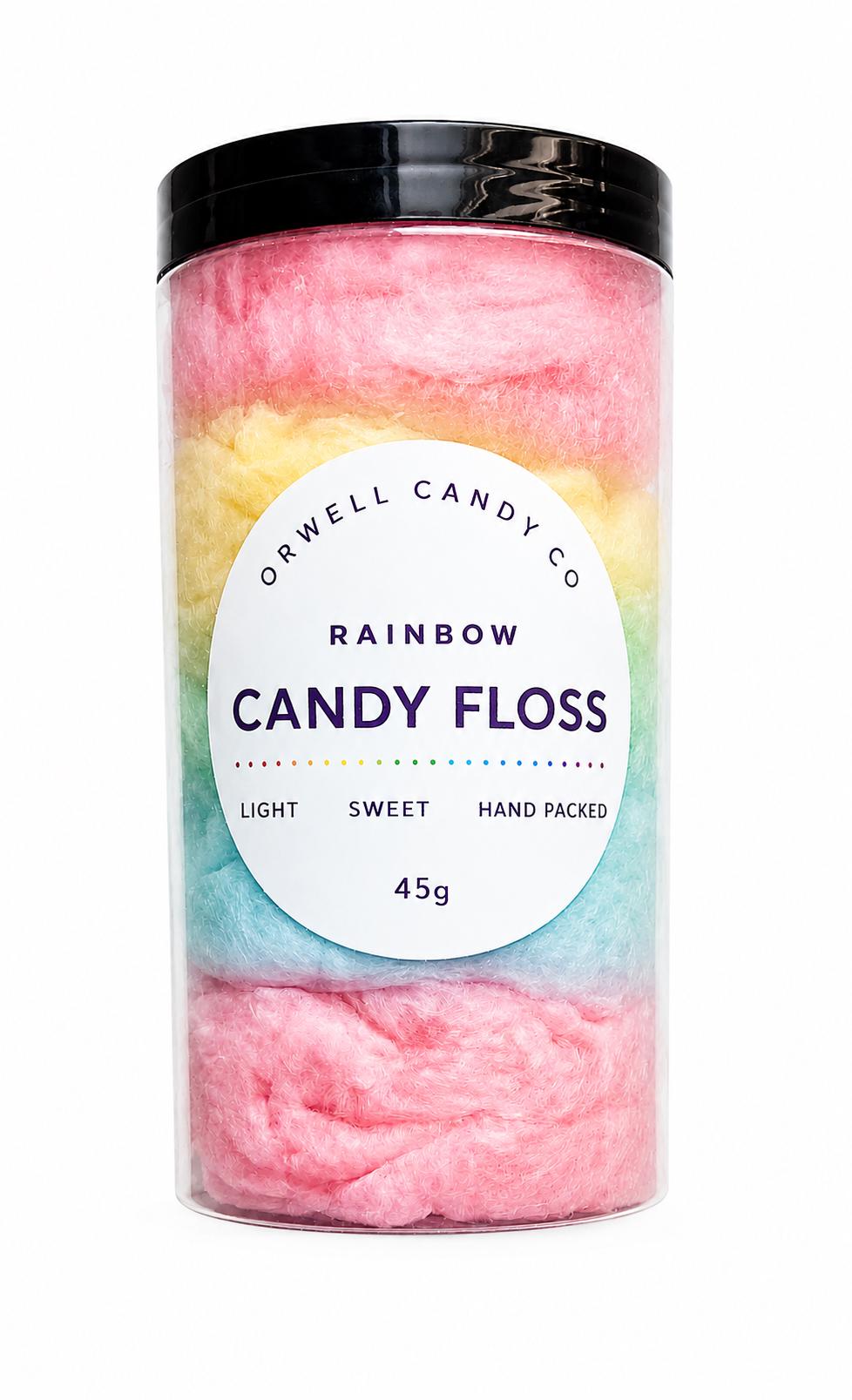 Personalised Rainbow Candy Floss Jar 1000ml