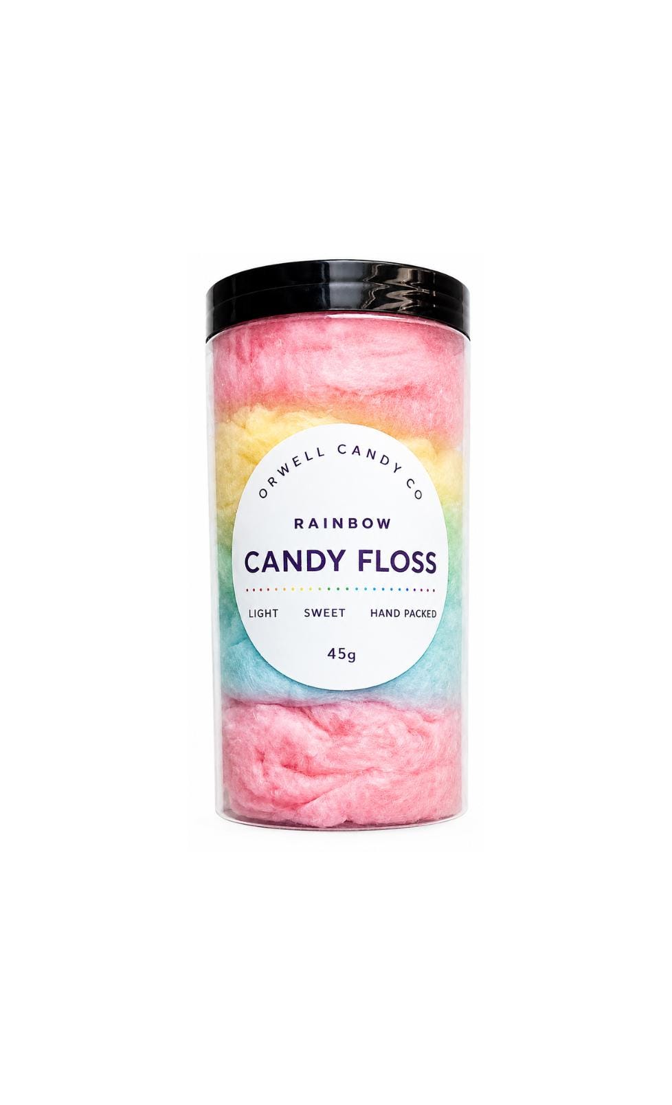 Personalised Rainbow Candy Floss Jar 1000ml